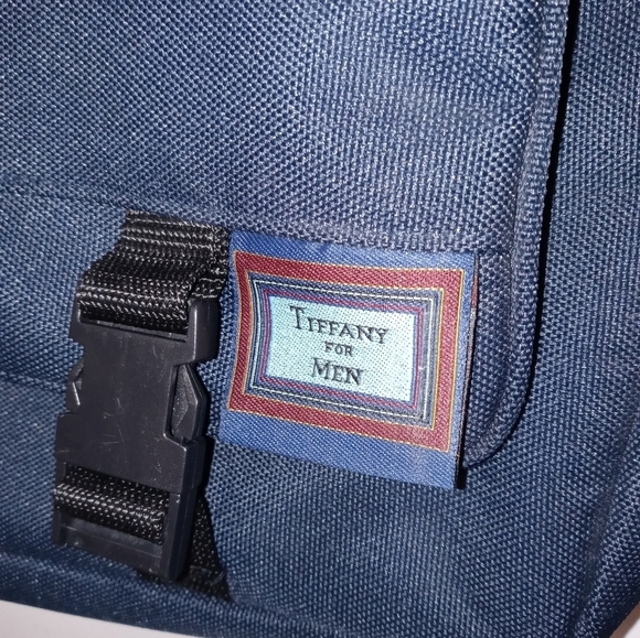TIFFANY FOR MEN BY TIFFANY & CO. MEN'S VINTAGE NAVY BLUE CANVAS BRIEFCASE - Picture 1 of 16